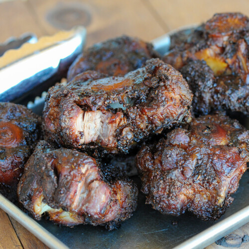 platter of barbecued oxtail.