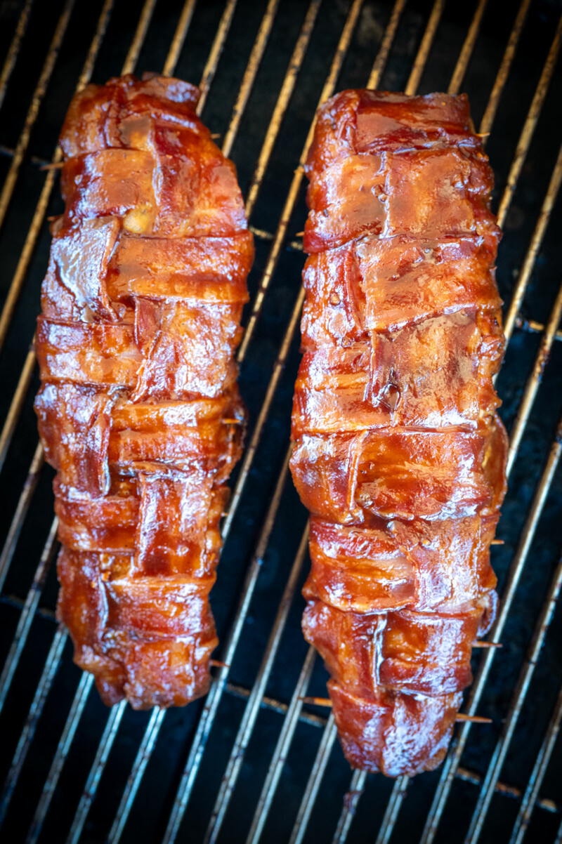 Smoked baconwrapped pork tenderloin Girls Can Grill