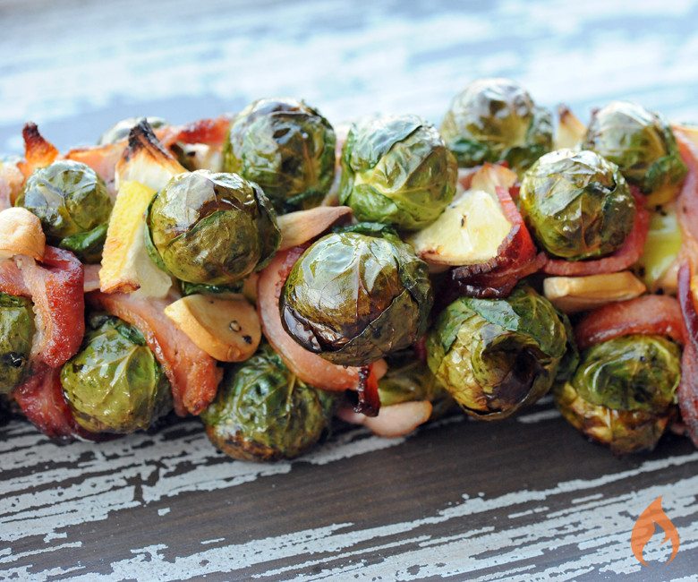 Brussels Sprouts Bacon Weave