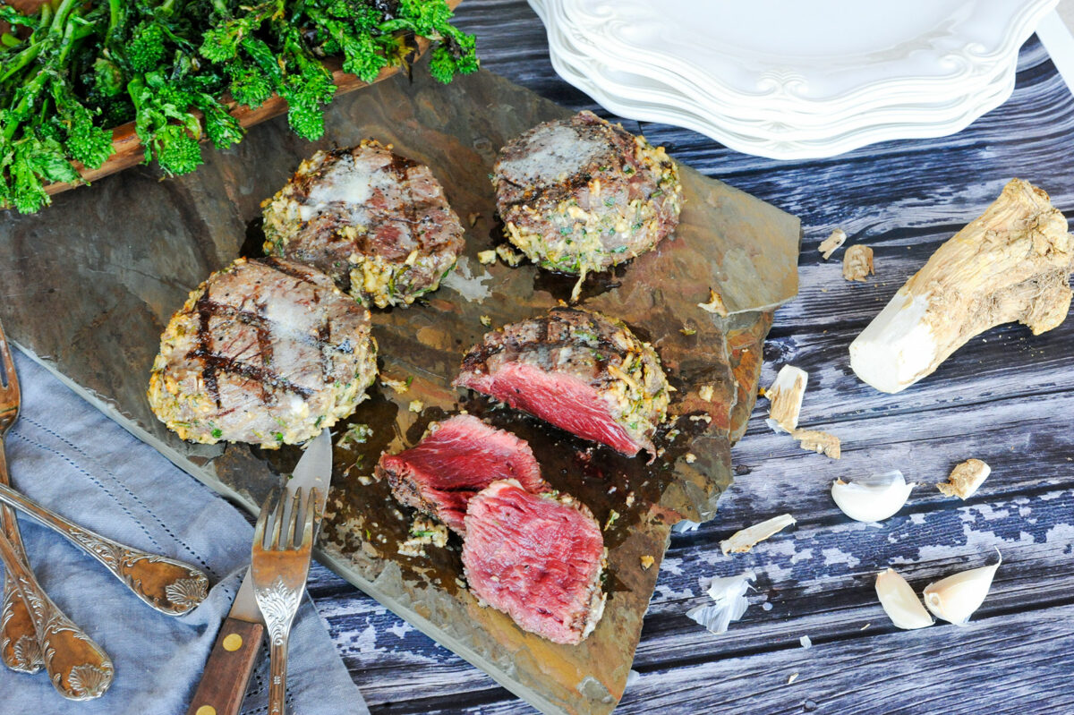 Grilled Horseradish Crusted Filet Mignon Steak Girls Can Grill