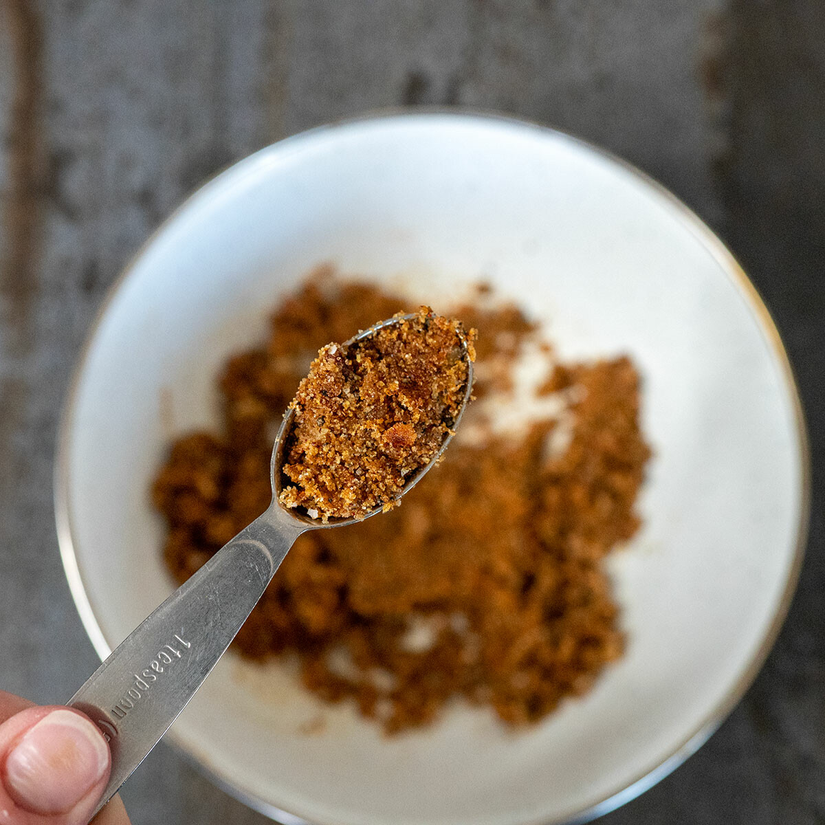 teaspoon of seasoning rub.