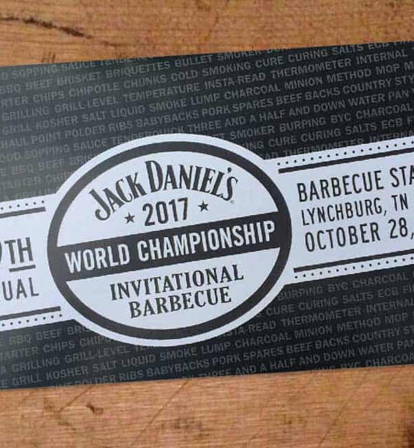 2017 Jack Daniel's World Championship Invitational Barbecue Agenda