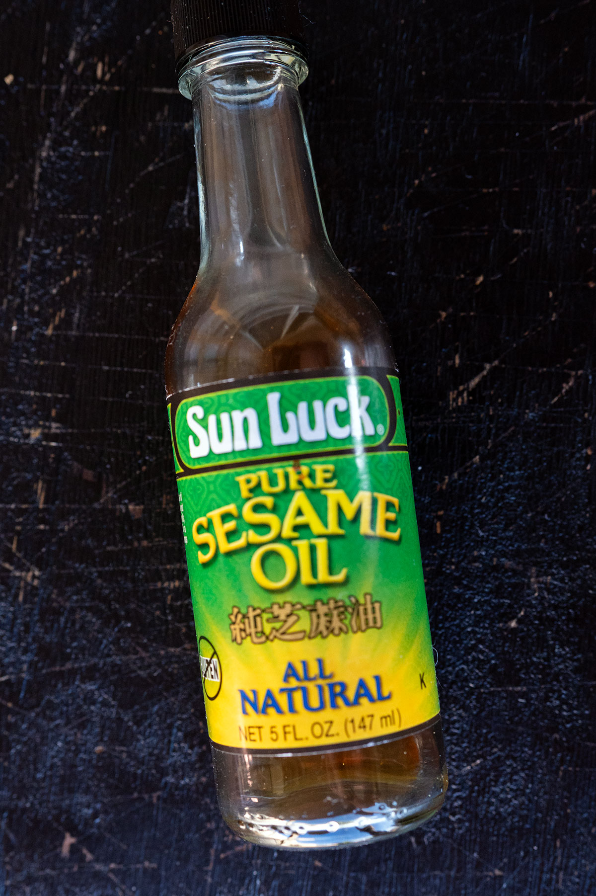 Bottle of sesame oil.