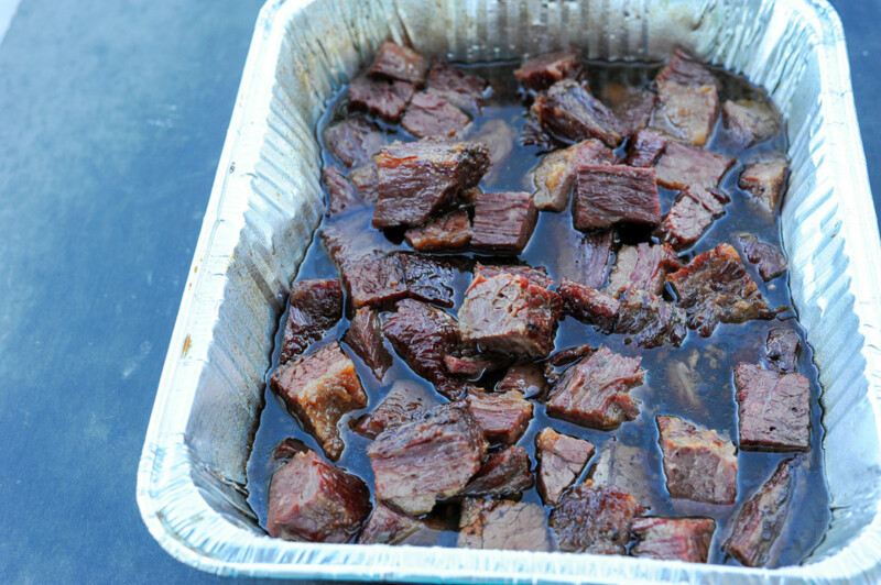 BeerBraised Smoked Corned Beef Burnt Ends Girls Can Grill