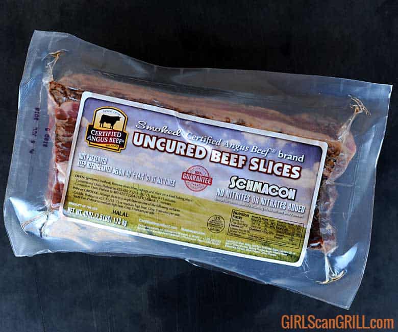 package of beef bacon