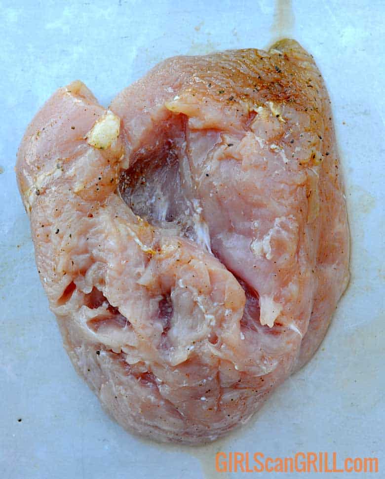 raw turkey breast.