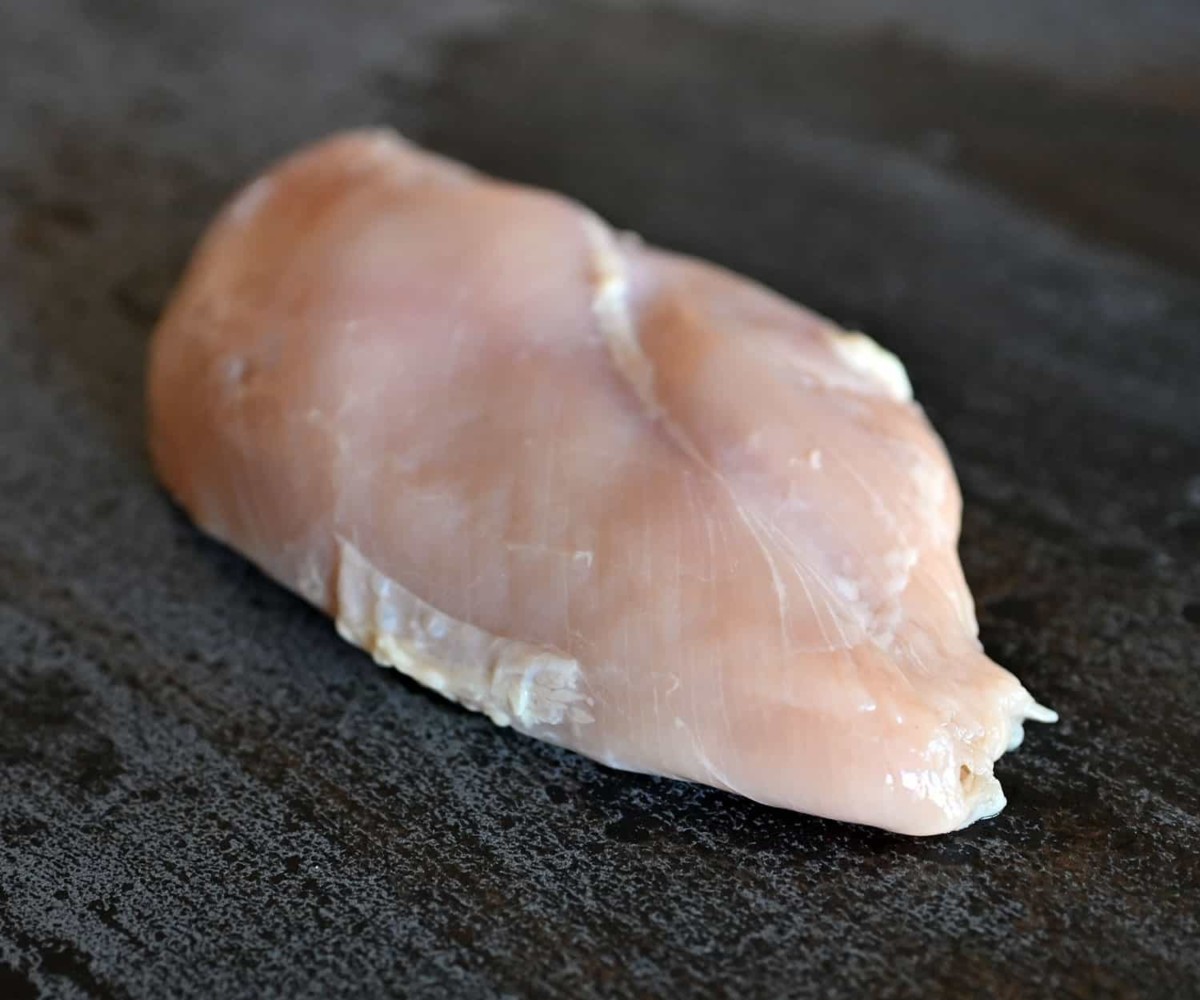 thin layer of fat on chicken breast