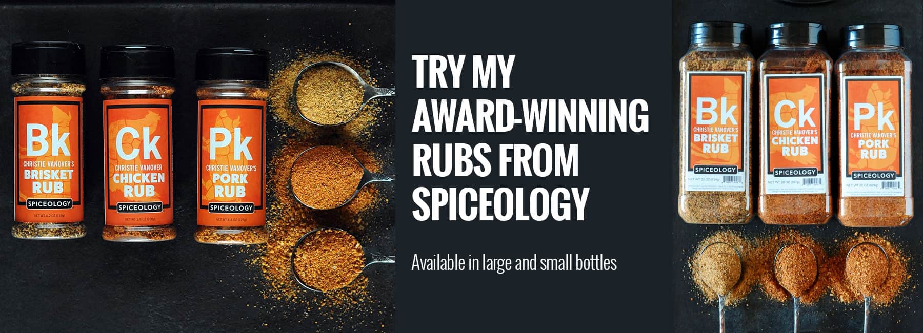 bottles of spiceology rubs