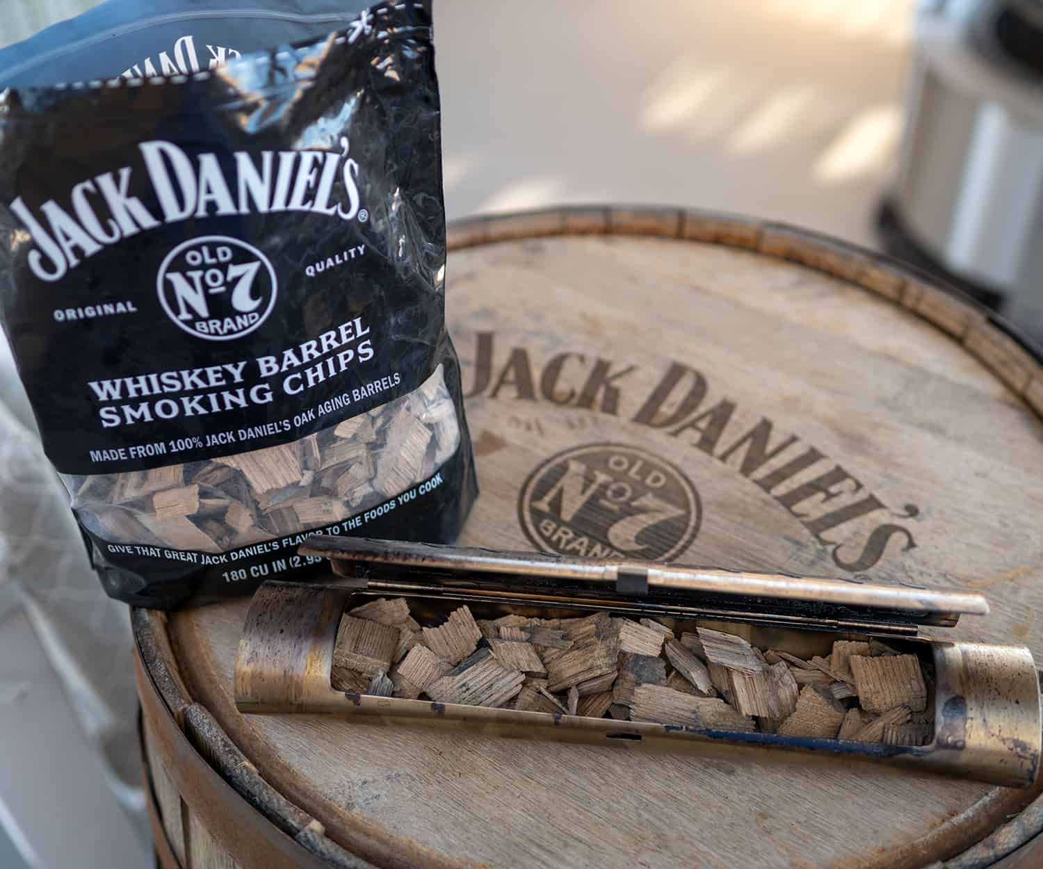 tube of Jack Daniel's barrel chips