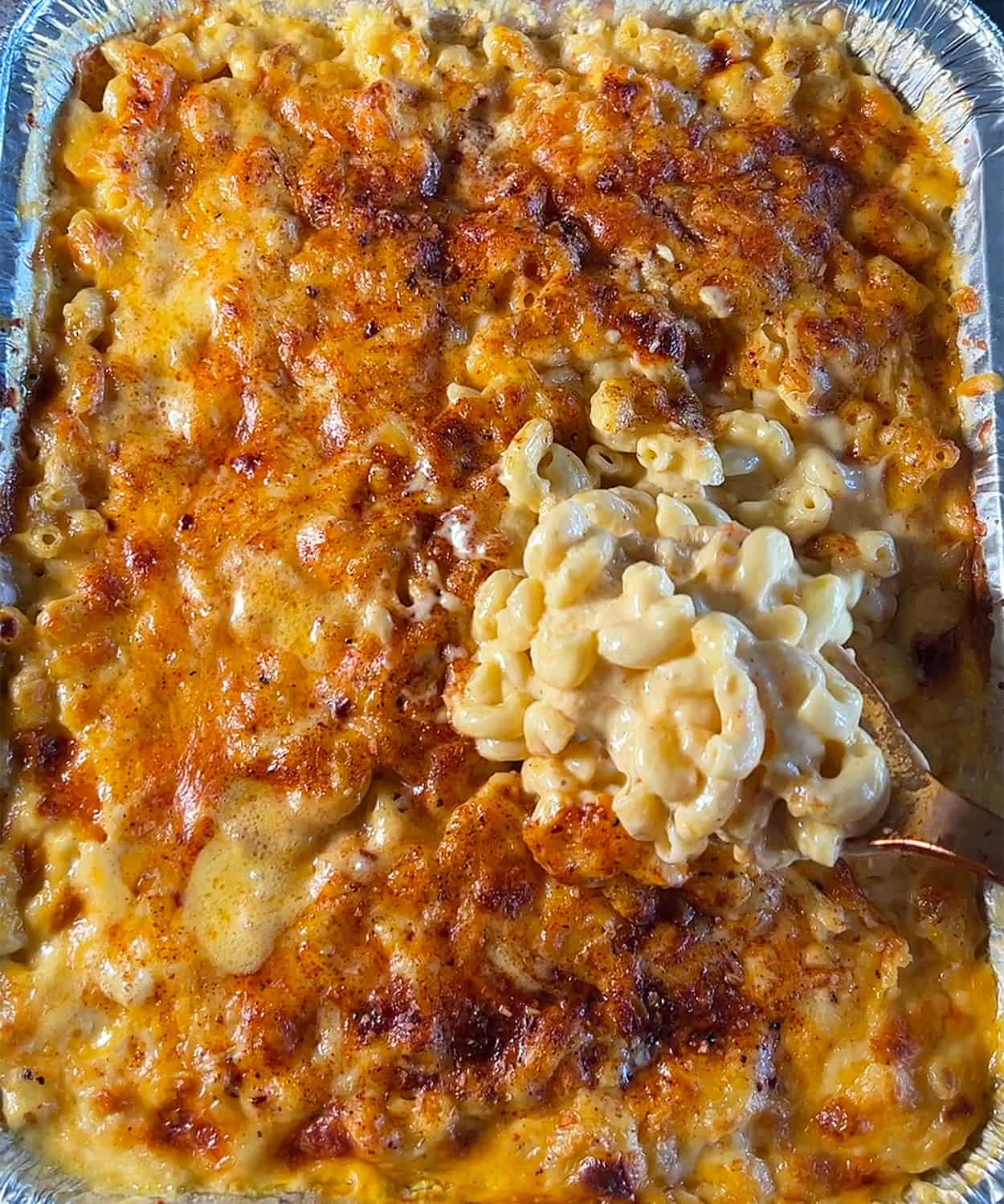 Smoked Mac and Cheese in pan