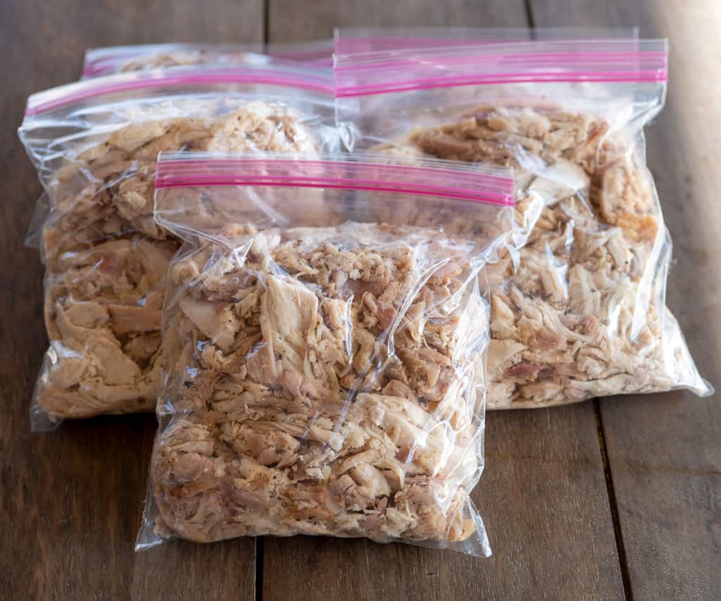 bags of smoked pulled turkey