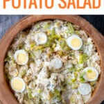 bowl of classic potato salad.