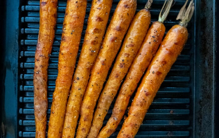 grilled carrots on ninja grill.
