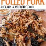 platter of smoked pulled pork.