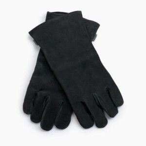 a pair of black heat gloves.