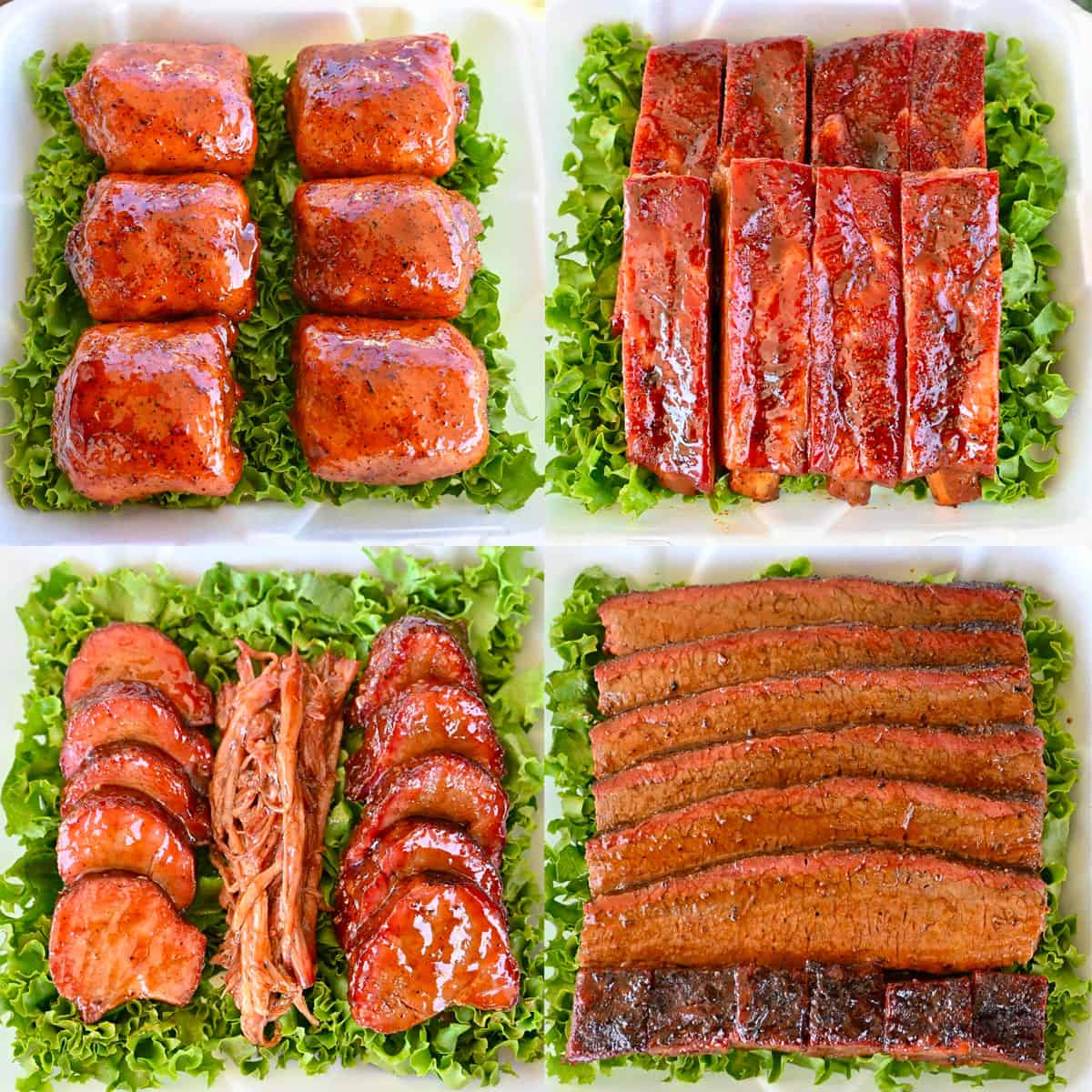 four boxes of competition bbq.