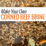 corn beef brine ingredients in large pot.