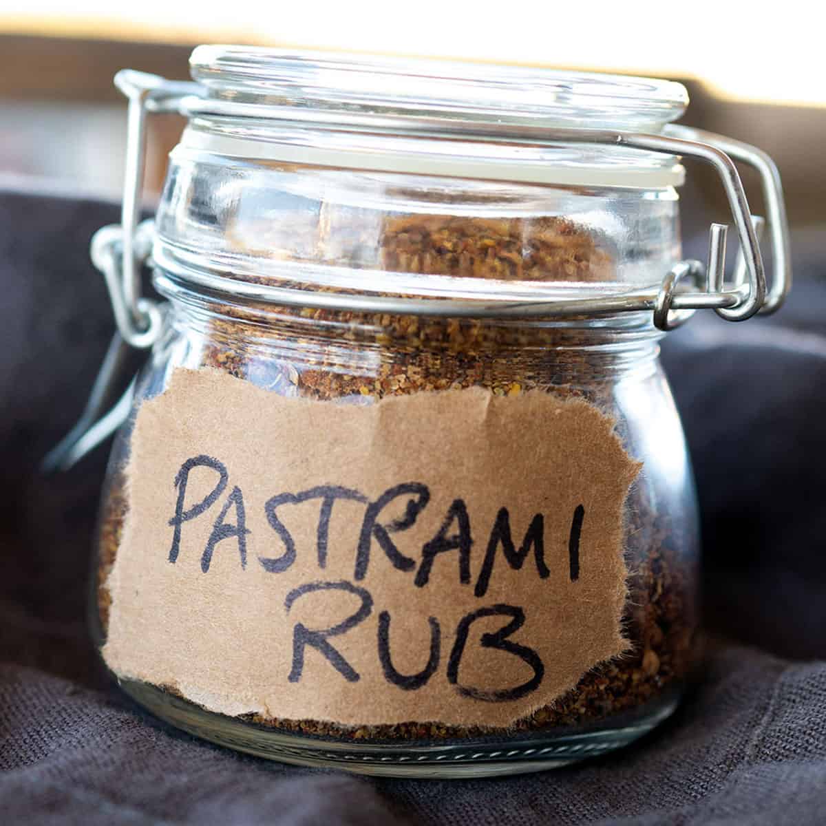 jar of pastrami rub.