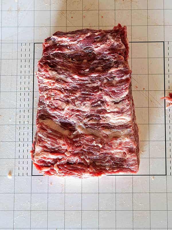 silver skin removed from brisket point.