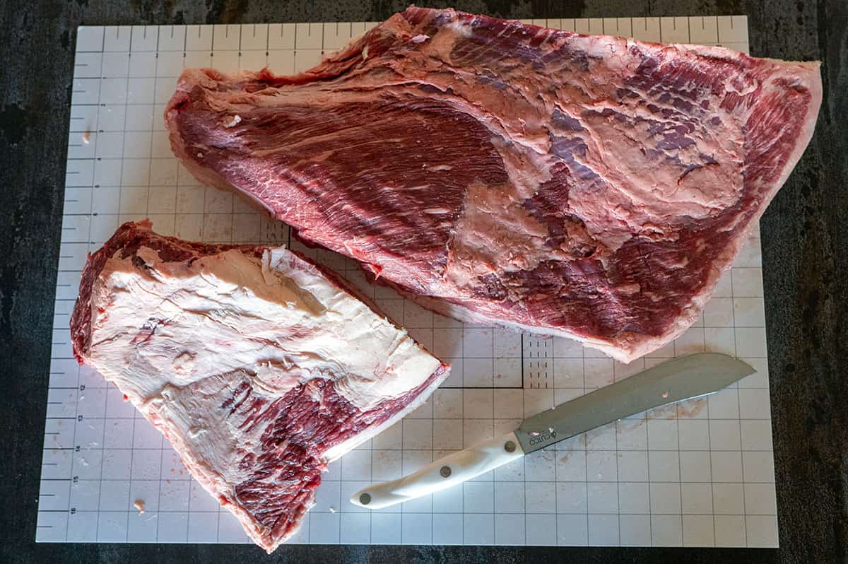 brisket point and flat separated.