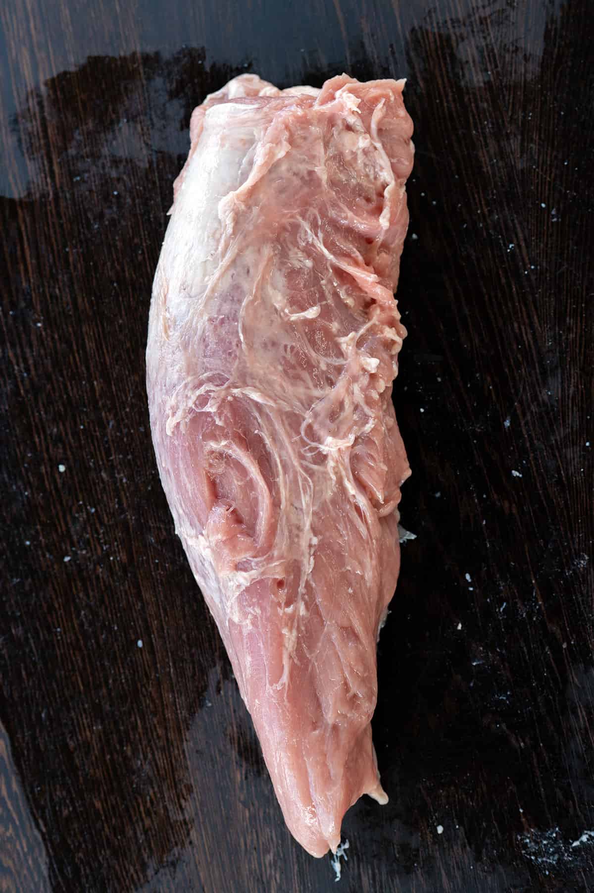 pork tenderloin before trimming.