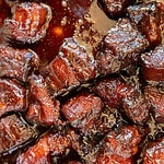 smoked pork belly burnt ends.