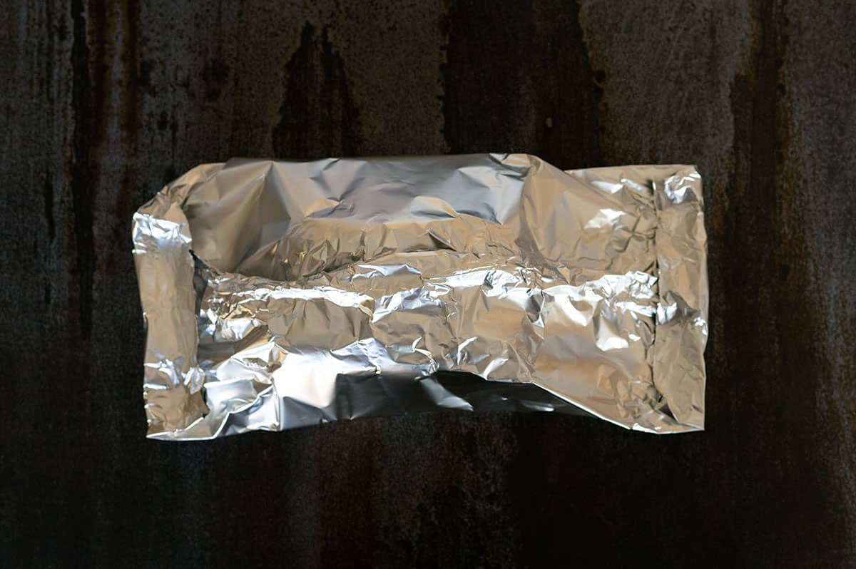 foil wrapped around buns.
