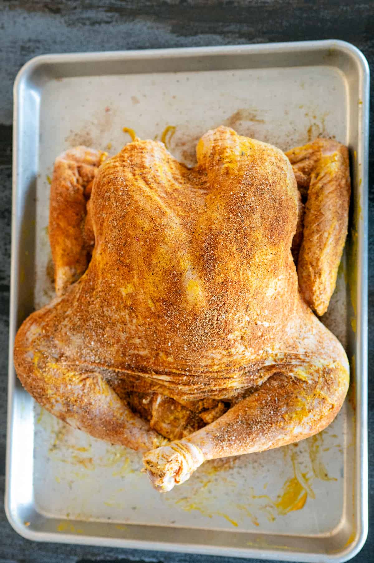 Seasoned fresh turkey.