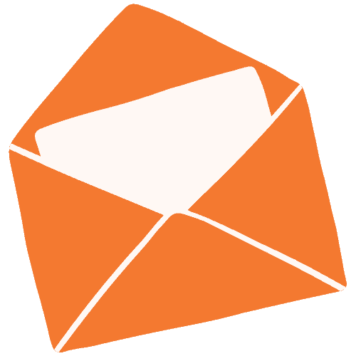 orange envelope graphic.