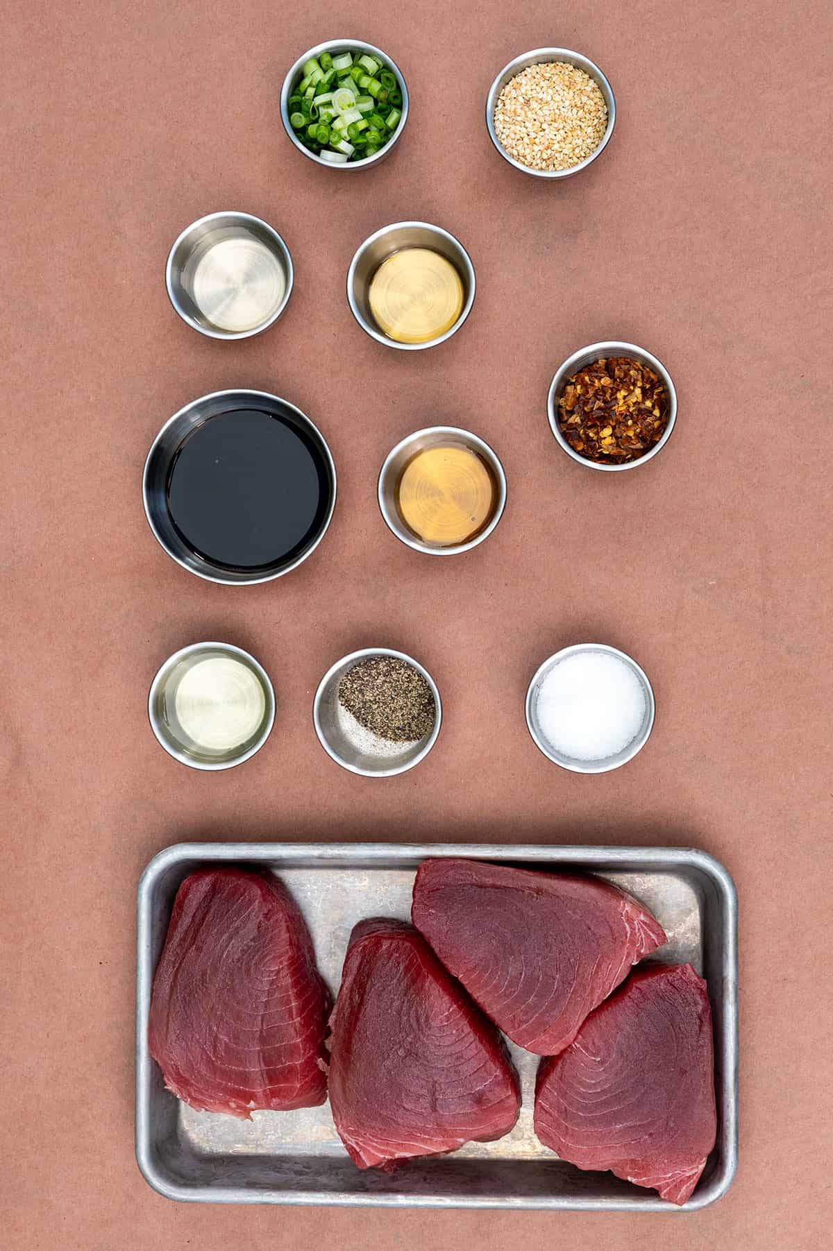 Tuna ingredients.