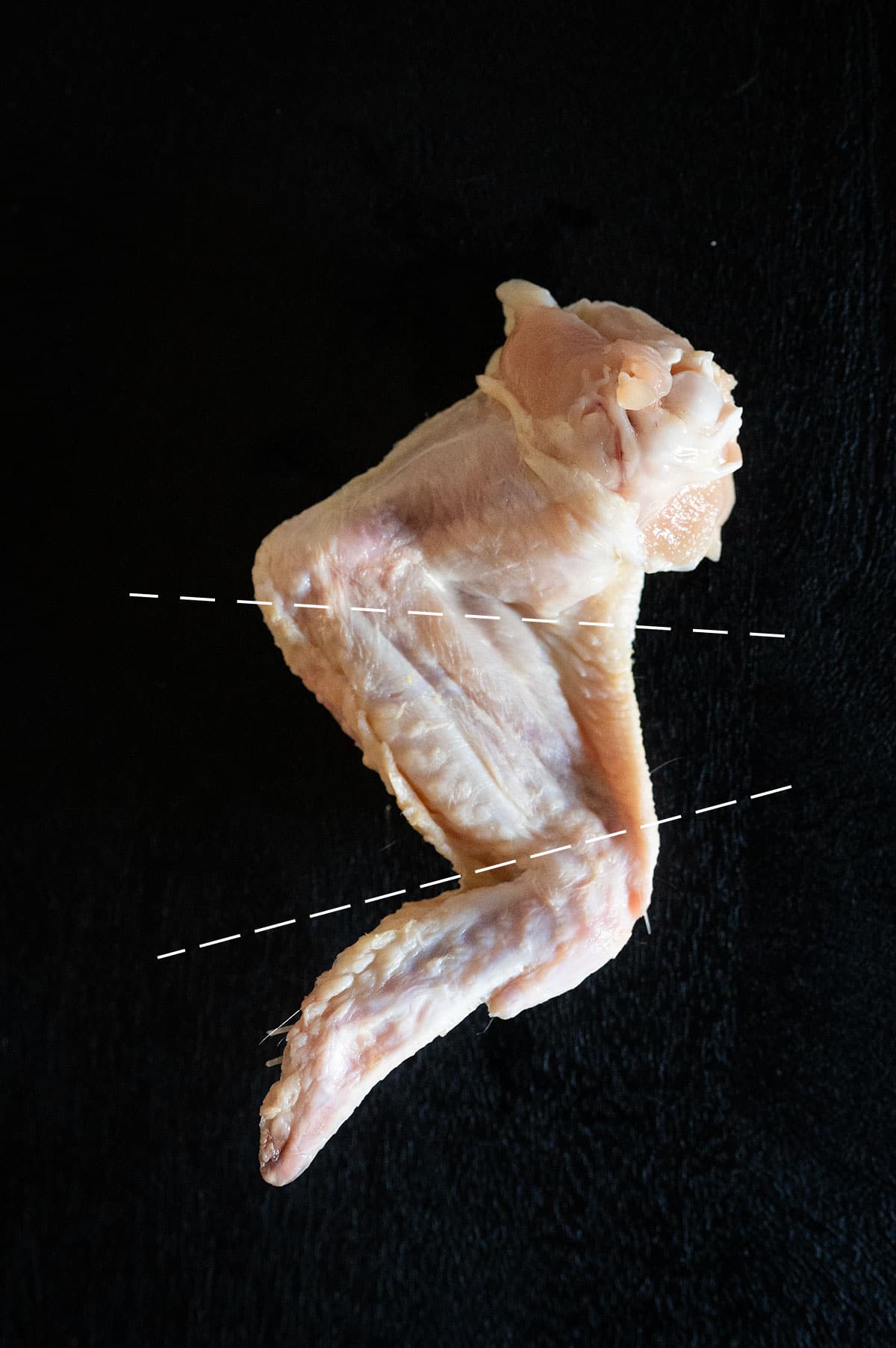 where to cut a chicken wing.