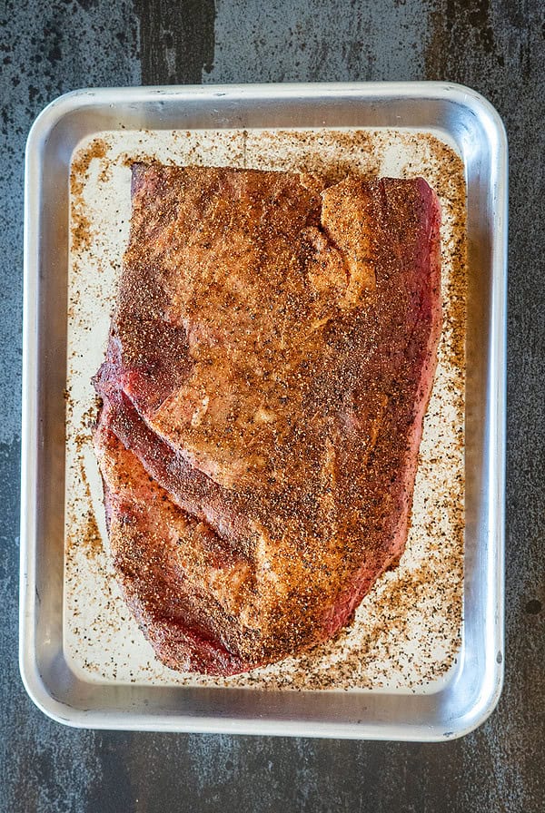 Seasoned brisket.
