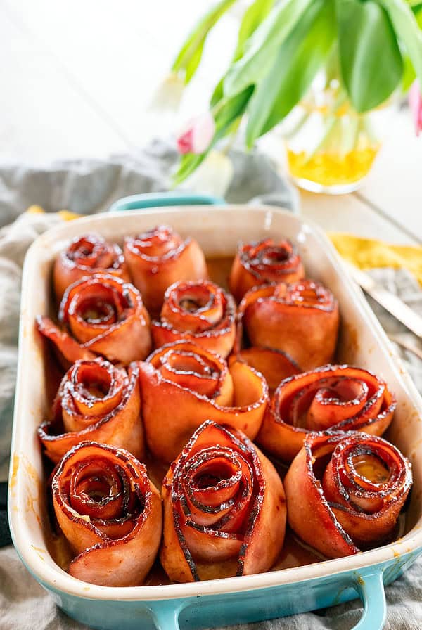 Smoked Hot Honey Ham Roses.