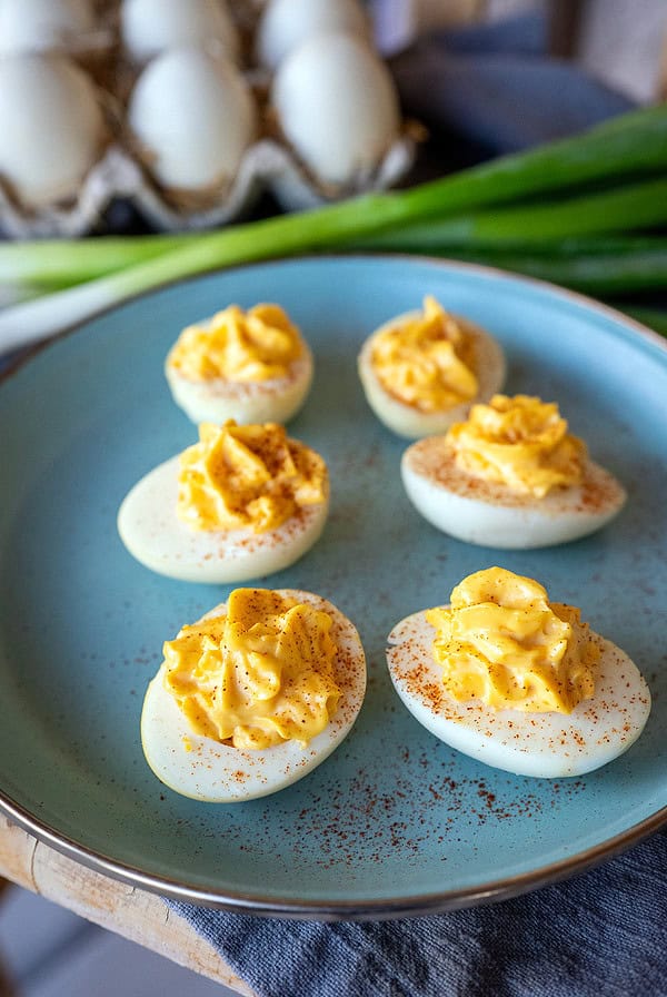 Cold Smoked Deviled Eggs.