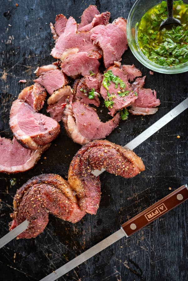 sliced pastrami picanha.