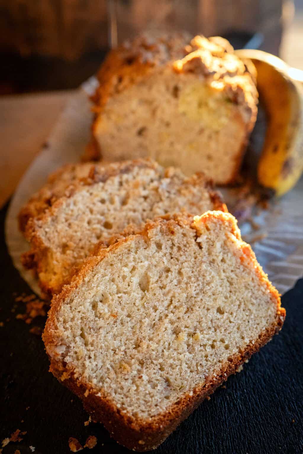 Easy Moist Banana Bread Recipe with Addictive Crumble - Girls Can Grill