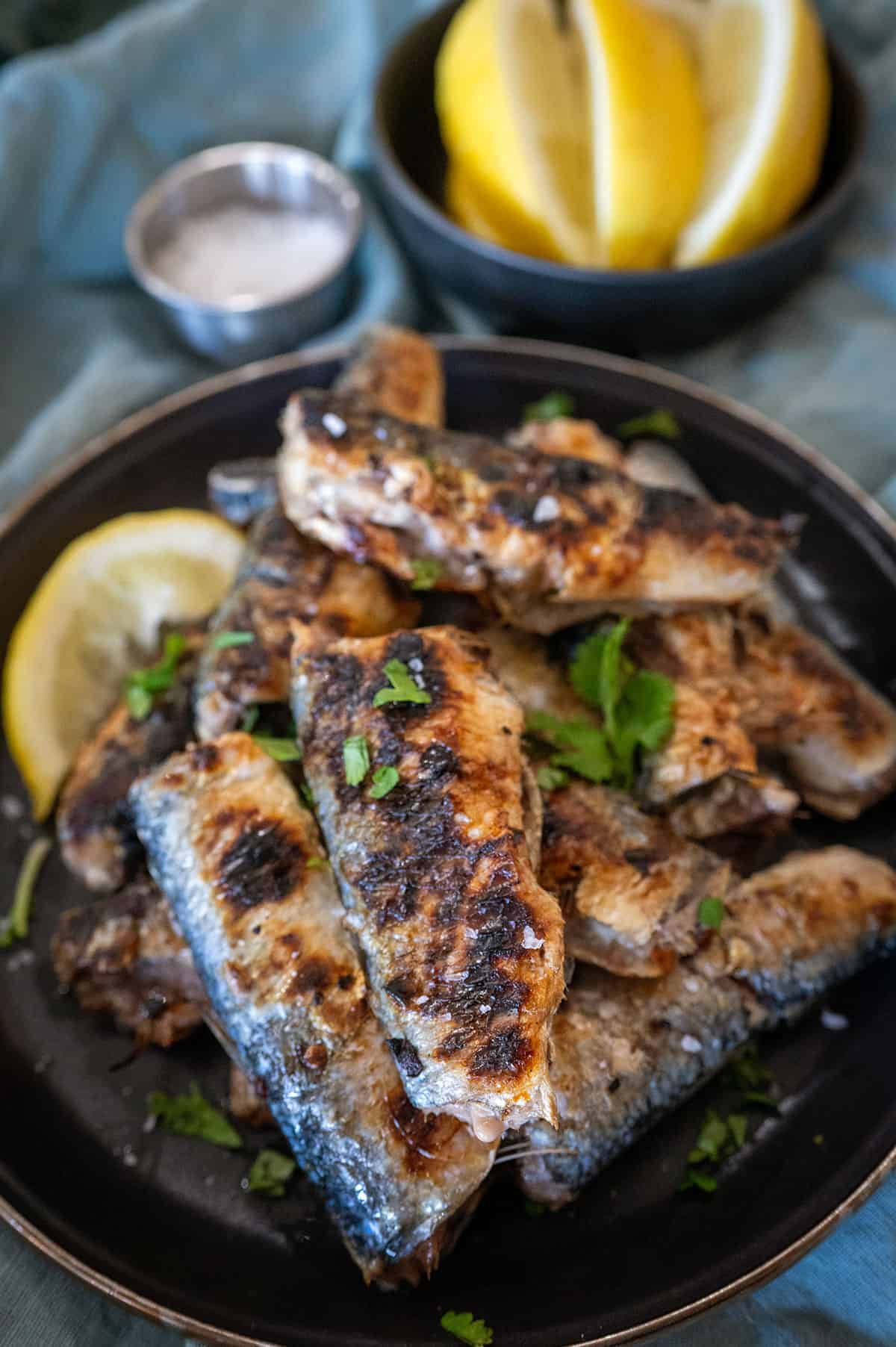 plate of Grilled Sardines.