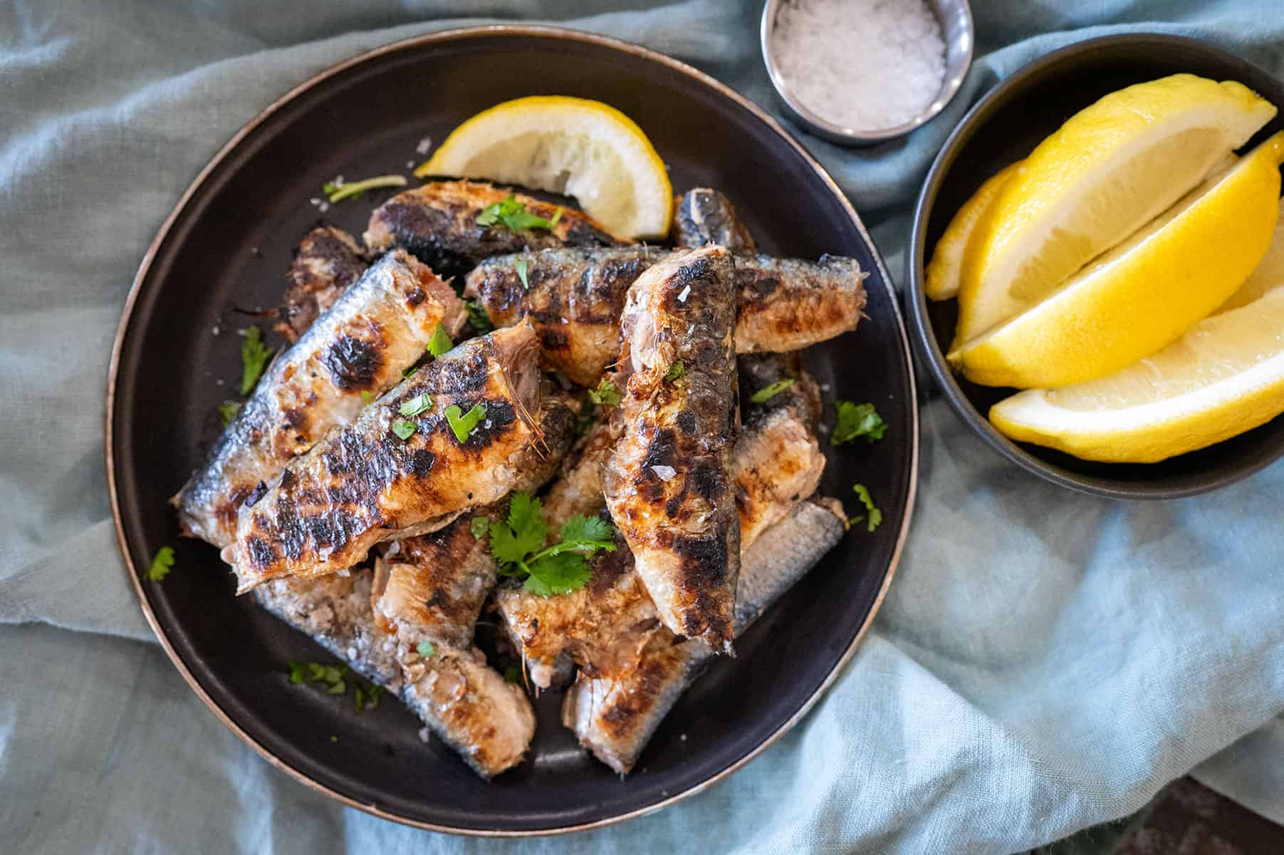 plate of Grilled Sardines.