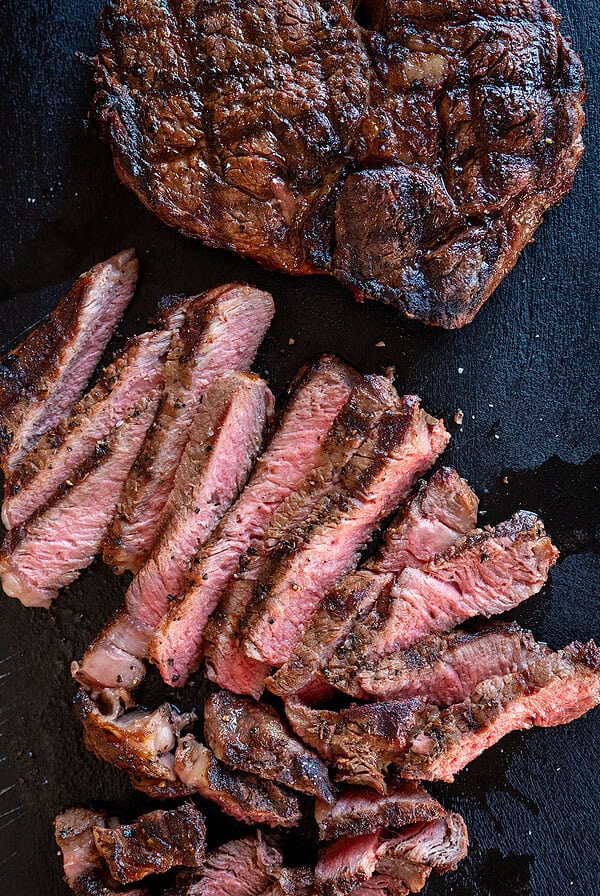 sliced Grilled Ribeye Steak.