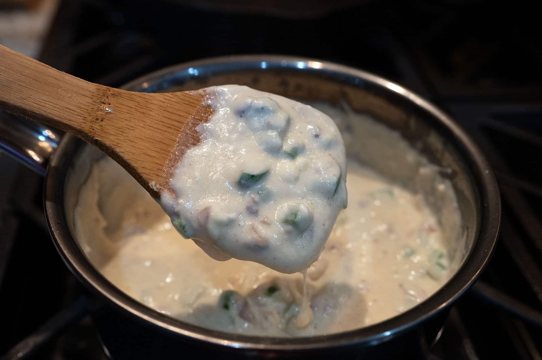 Jalapeno popper cream cheese sauce.