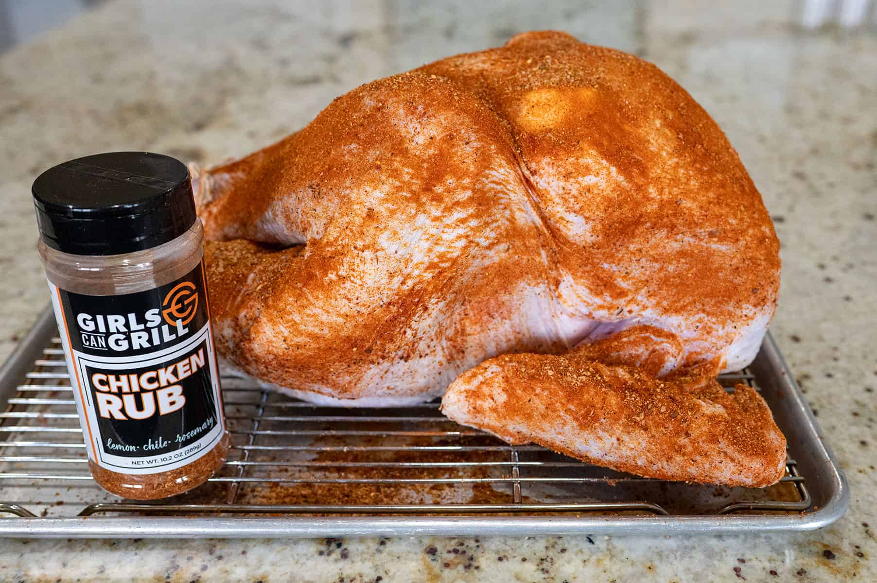 Seasoned turkey.