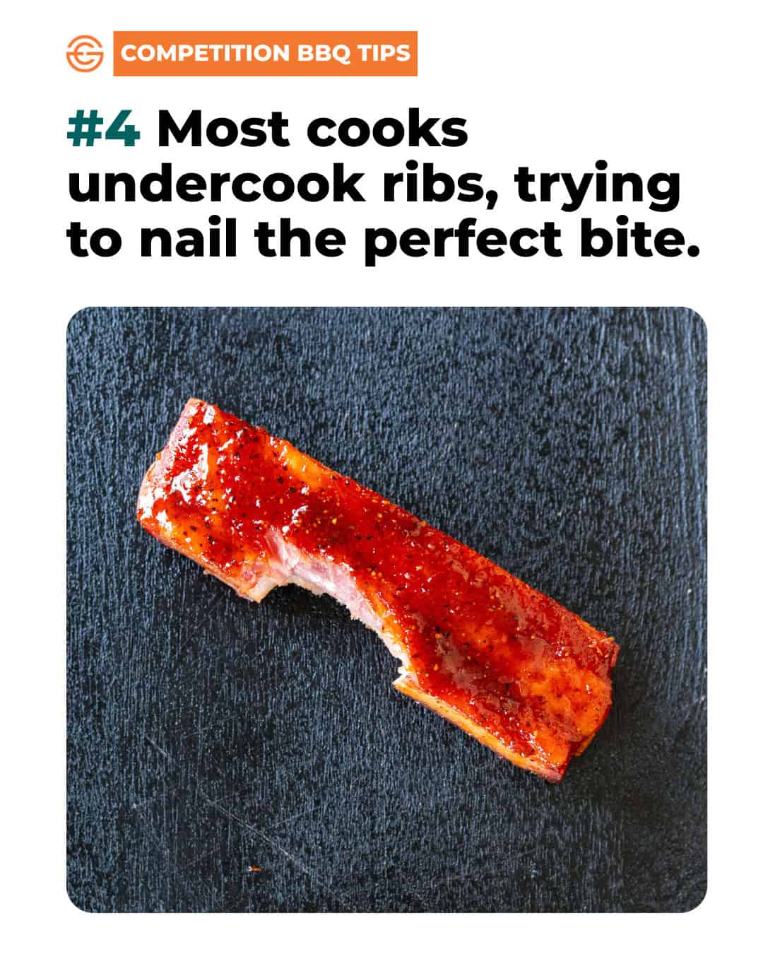 don't undercook ribs.