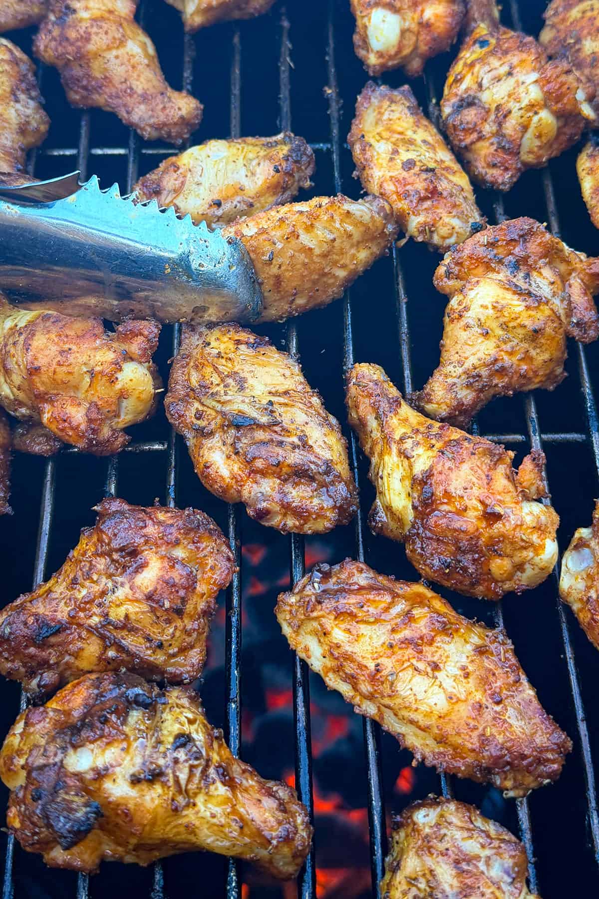Chicken Wings on a Drum Smoker
