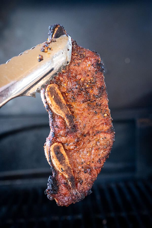 Grilled pastrami short ribs.