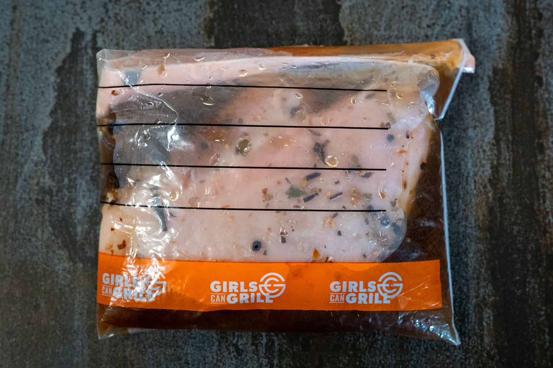 turkey breast in brine in meat prep bag.