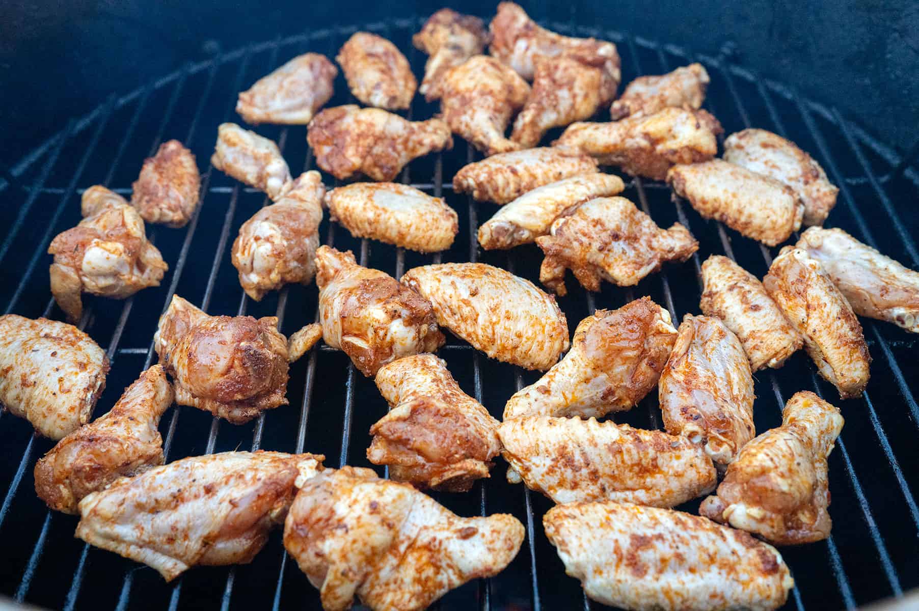 Chicken Wings on a Drum Smoker