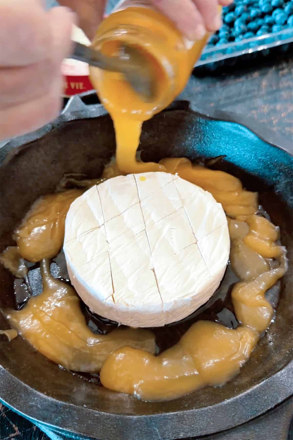 Lemon Blueberry Camembert Skillet Dip