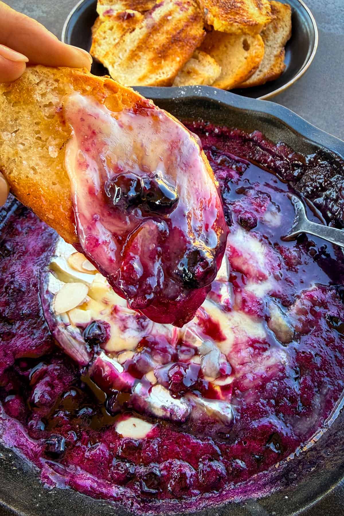 Lemon Blueberry Camembert Skillet Dip