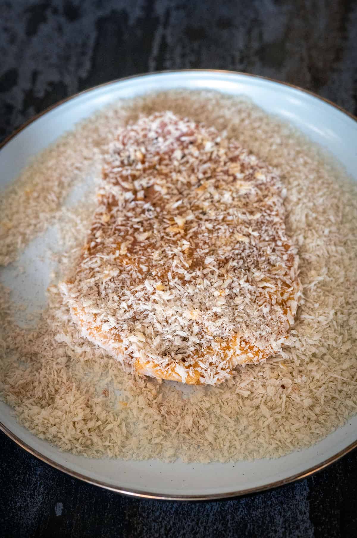 panko dredged pork cutlet.