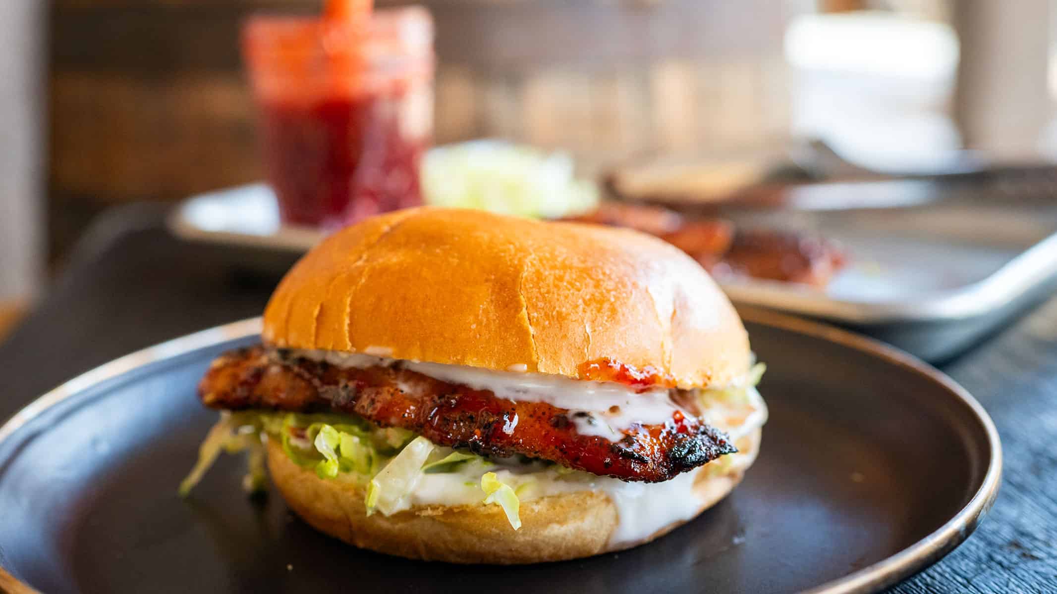 Raspberry Chipotle Chicken Sandwich.